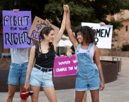 Women Protesting Together for Their Rights